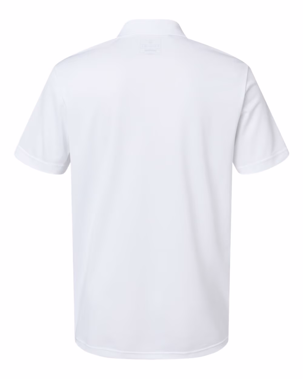 Custom Adidas Men's Performance Piqué Polo - White flat back