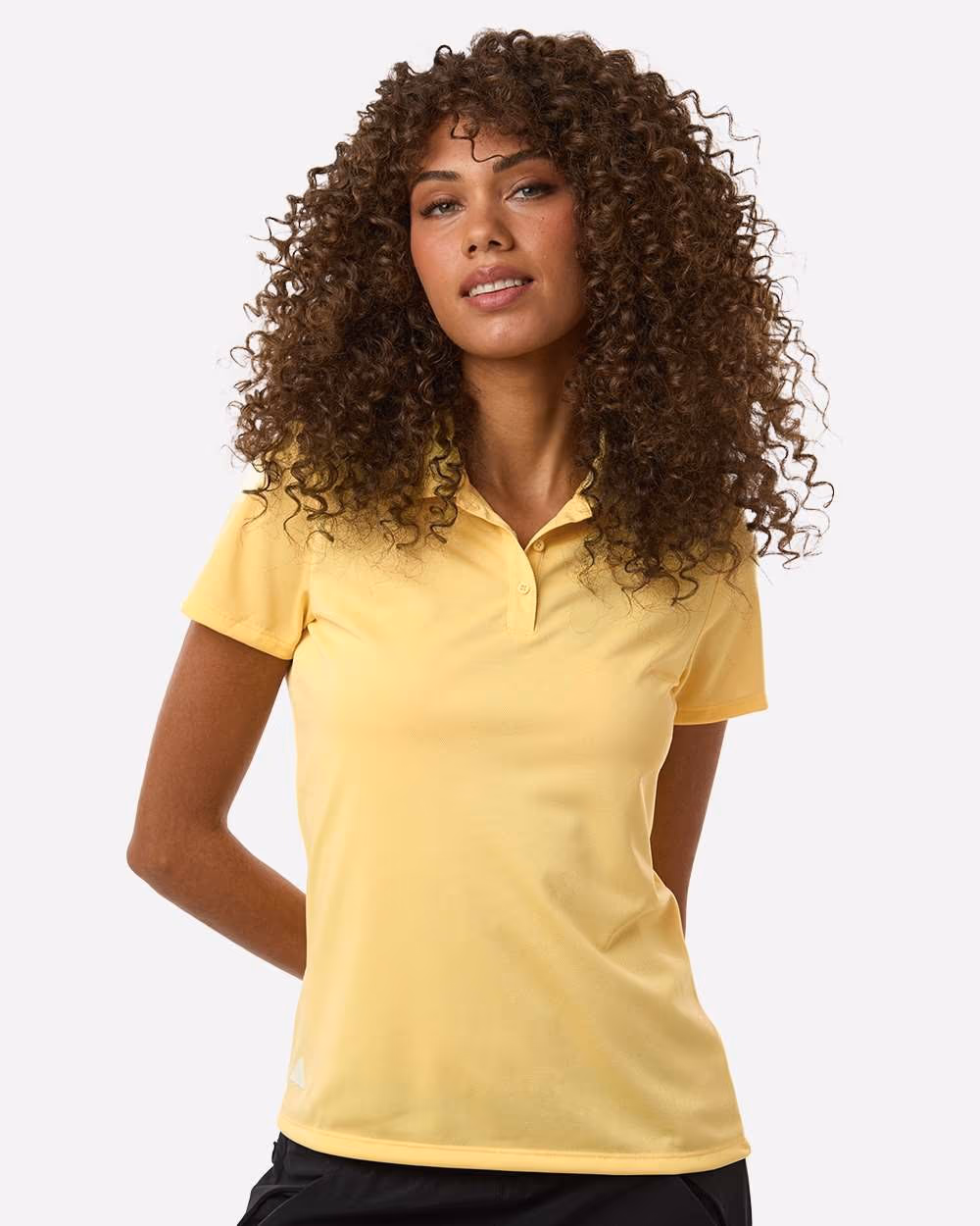 Adidas Women's Performance Piqué Polo - Almost Yellow front