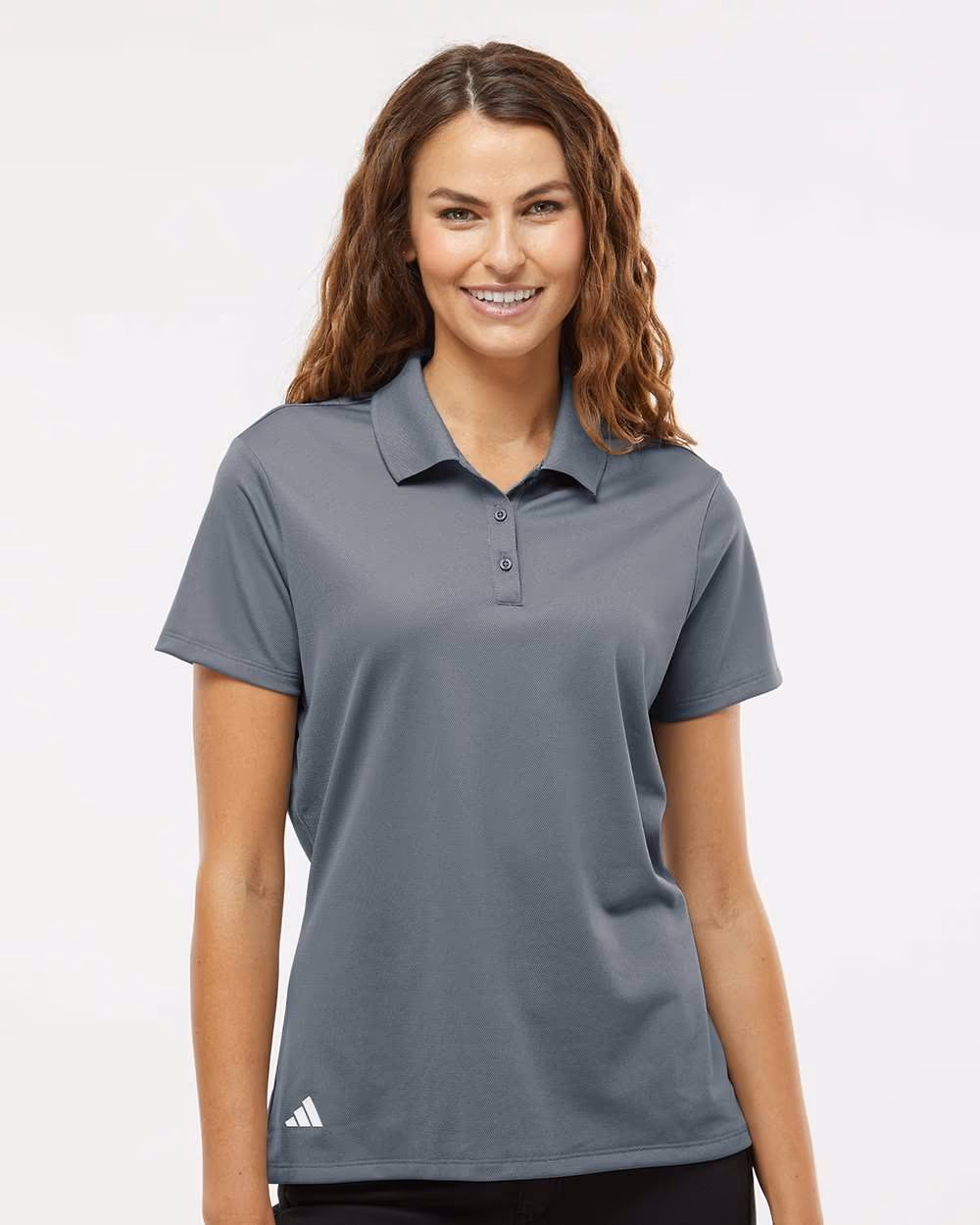 Adidas Women's Performance Piqué Polo - Onix front