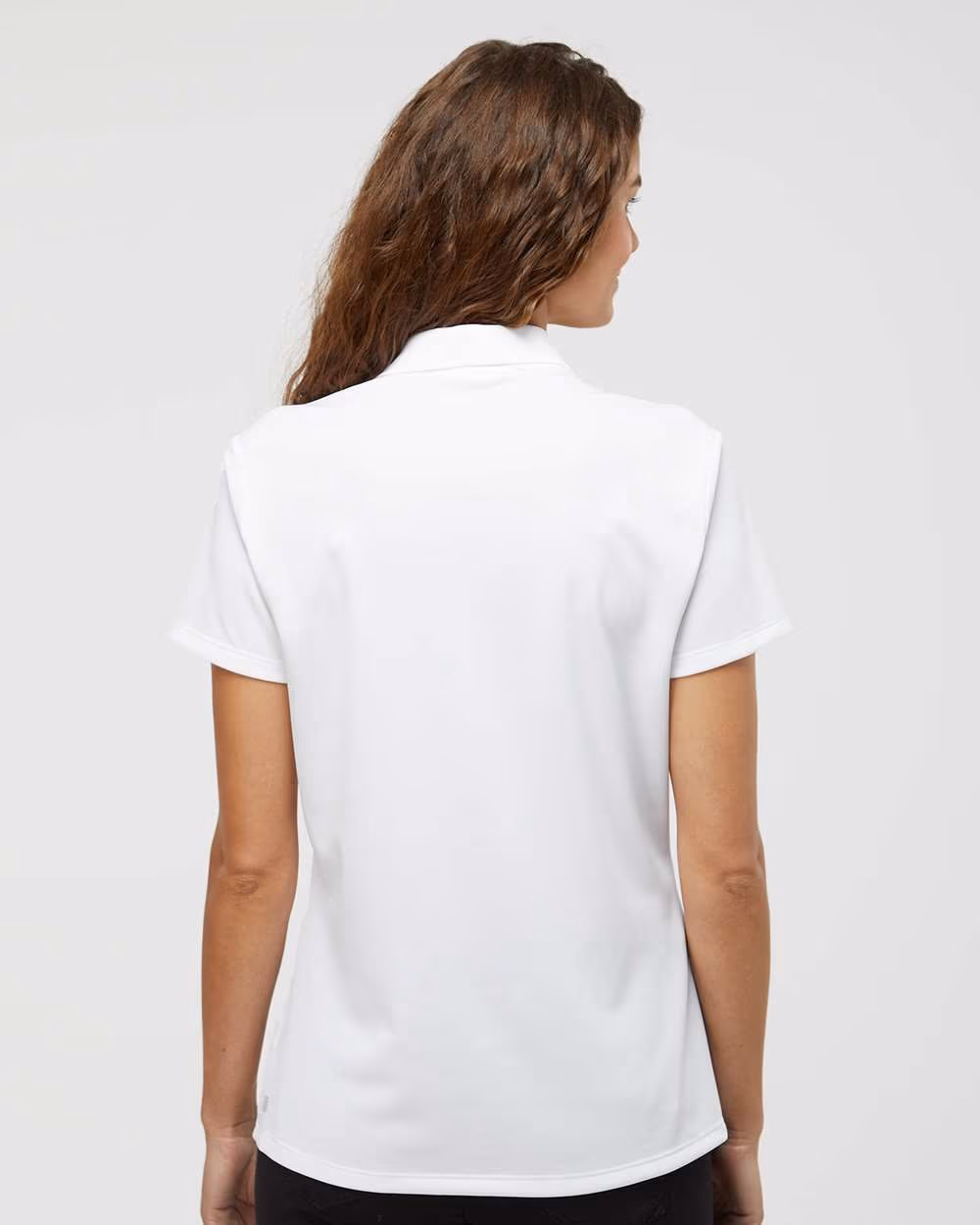 Custom Adidas Women's Performance Piqué Polo - White back