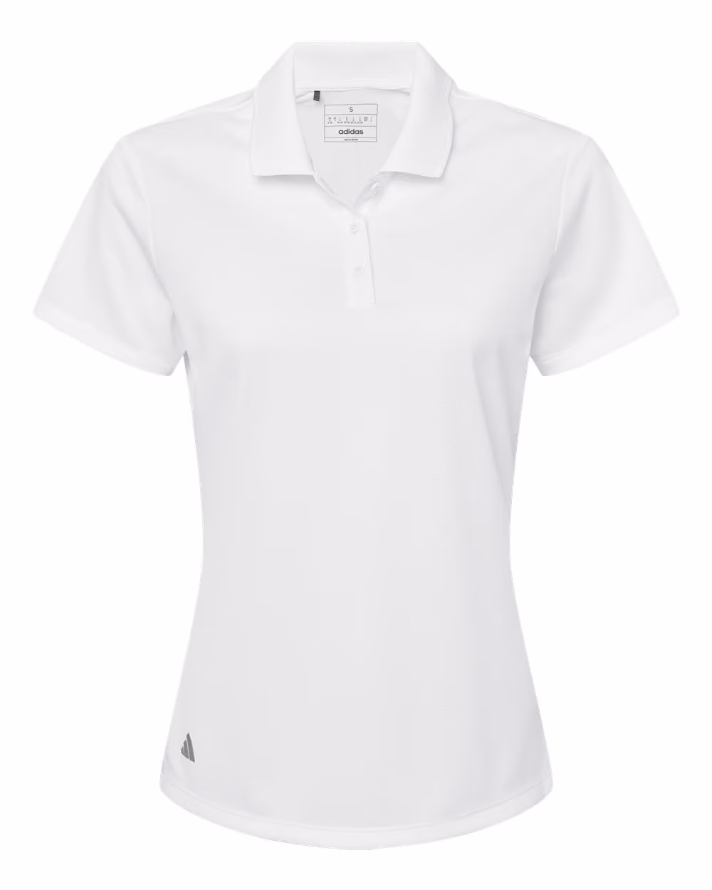 Custom Adidas Women's Performance Piqué Polo - White flat front