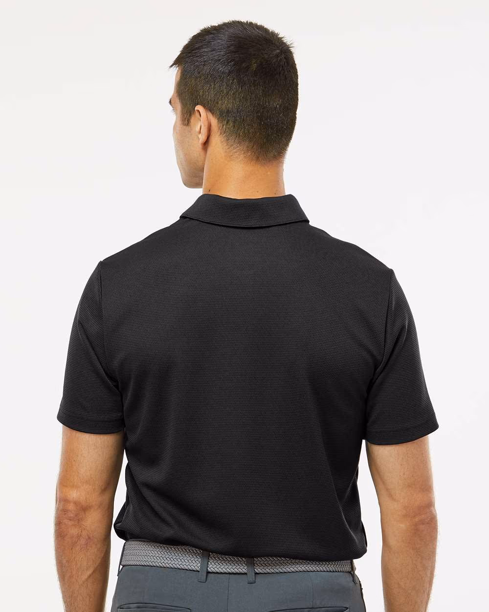 Custom Adidas Men's Micro Piqué Polo - Black back