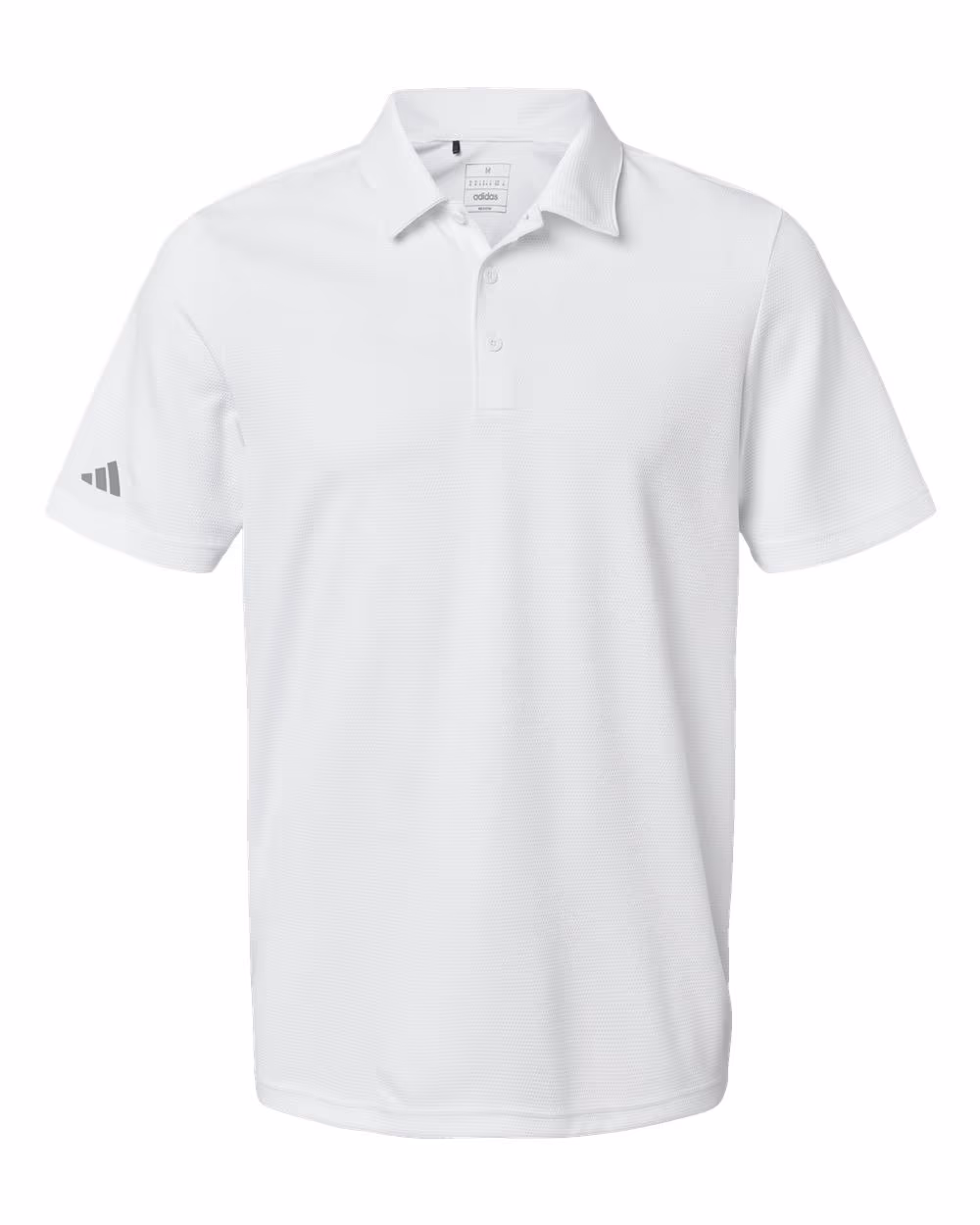 Custom Adidas Men's Micro Piqué Polo - White flat front