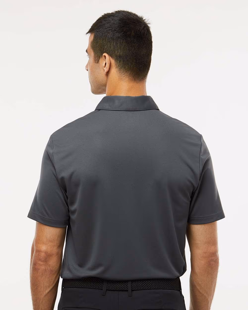 Custom Adidas Men's Camo Chest Print Polo - Grey Six back