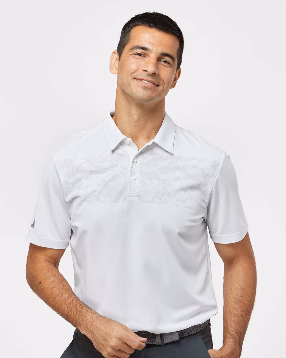 Adidas Men's Camo Chest Print Polo