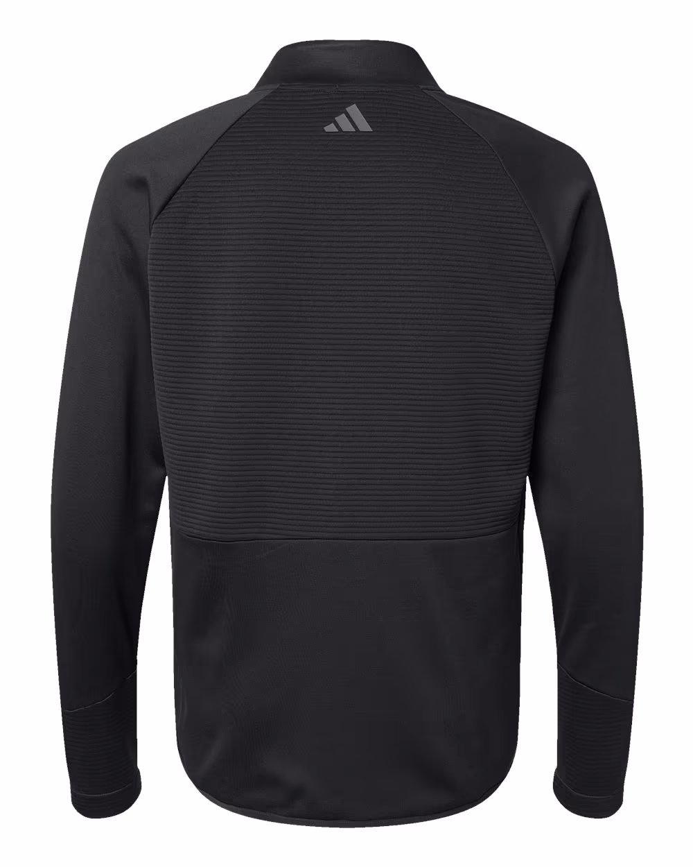 Custom Adidas Men's Performance Quarter-Zip Pullover - Black flat back