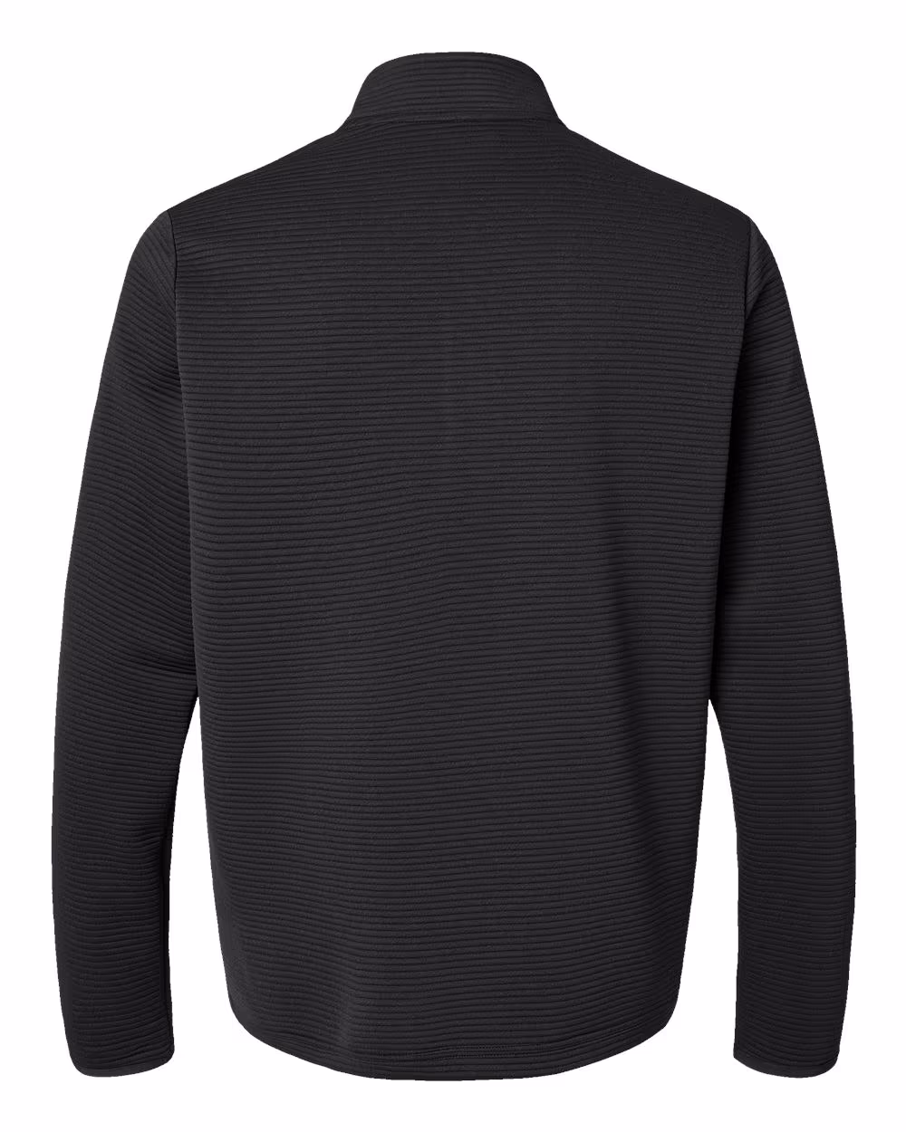 Custom Adidas Men's Spacer Quarter-Zip Pullover - Black flat back