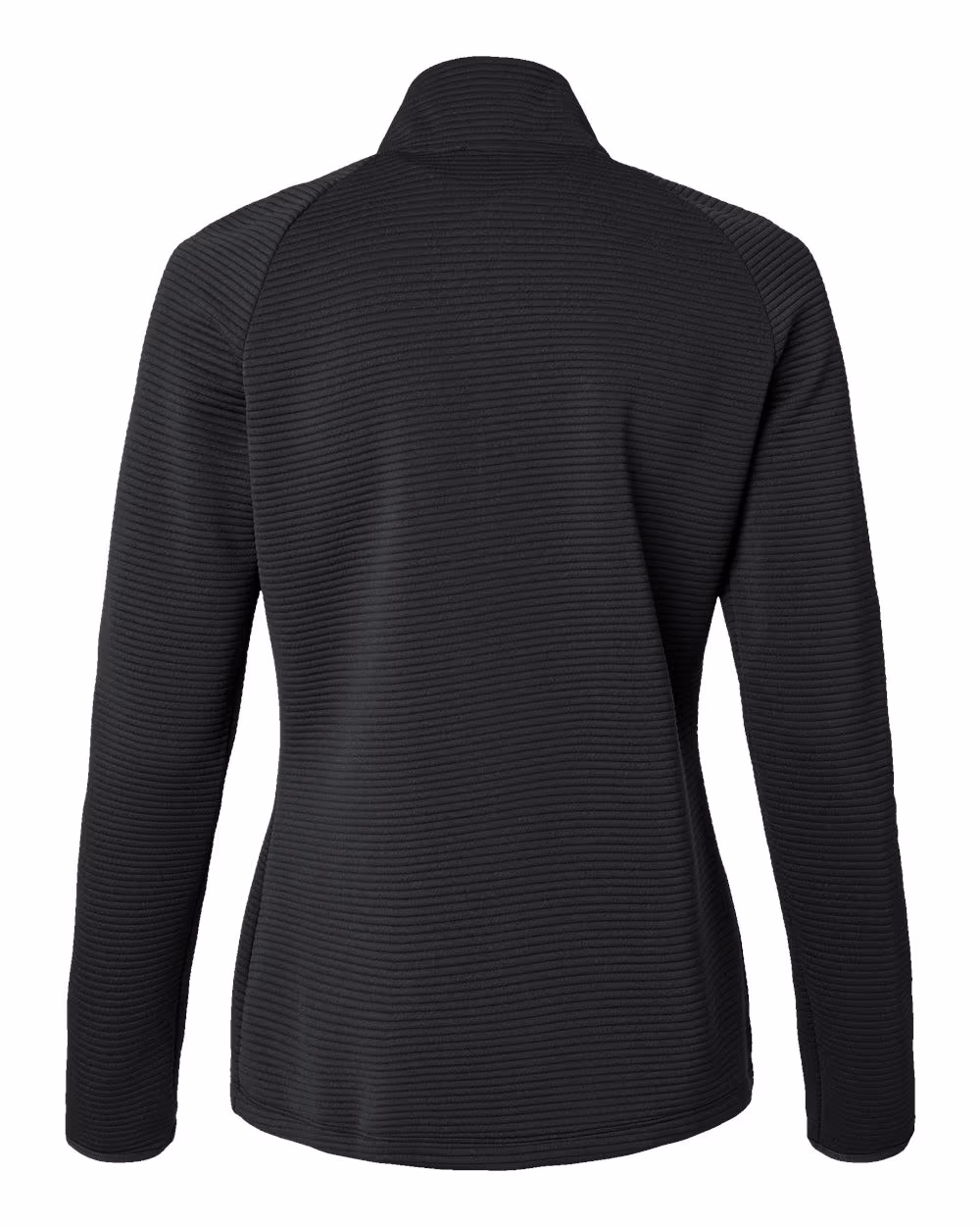 Custom Adidas Women's Spacer Quarter-Zip Pullover - Black flat back