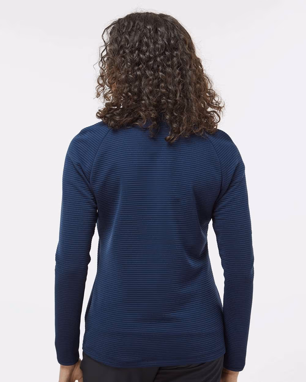 Custom Adidas Women's Spacer Quarter-Zip Pullover - Collegiate Navy back