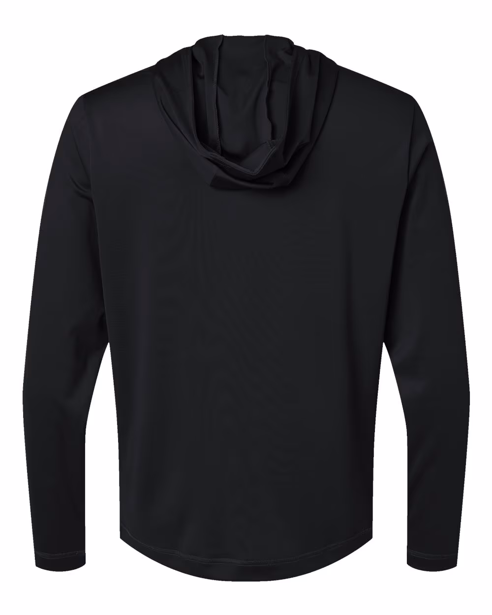 Custom Adidas Men's Lightweight Quarter-Zip Hooded Pullover - Black flat back