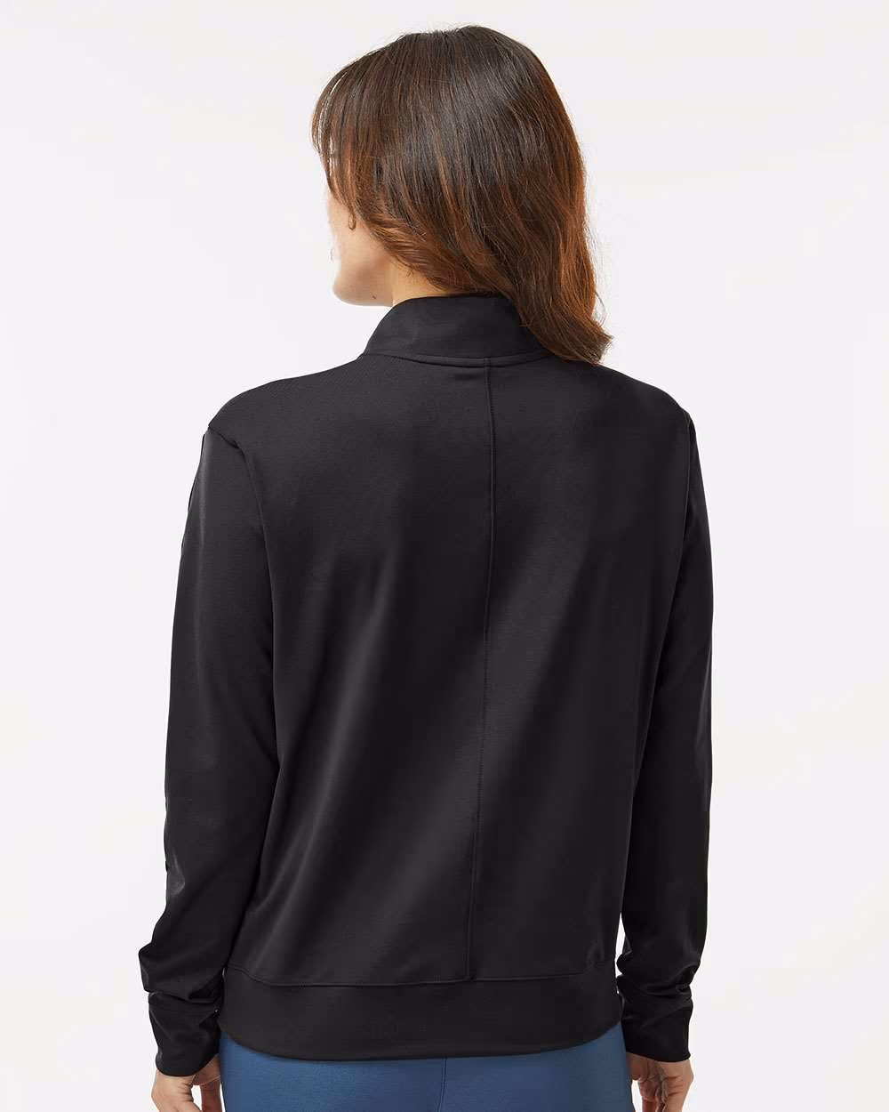 Custom Adidas Women's Ultimate365 Quarter-Zip Pullover - Black back