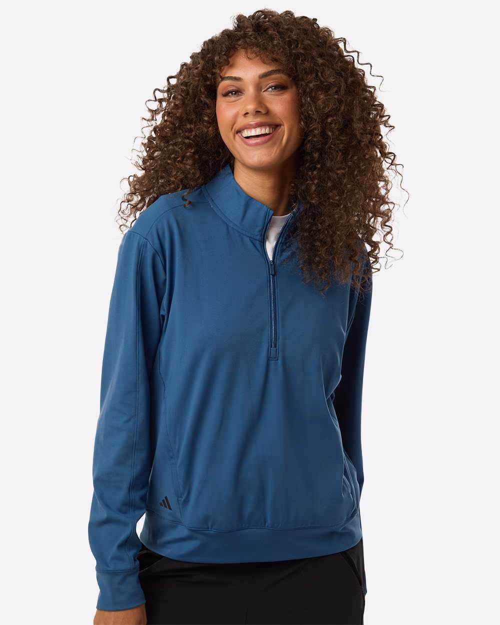 Adidas Women's Ultimate365 Quarter-Zip Pullover - Dusky Petrol front