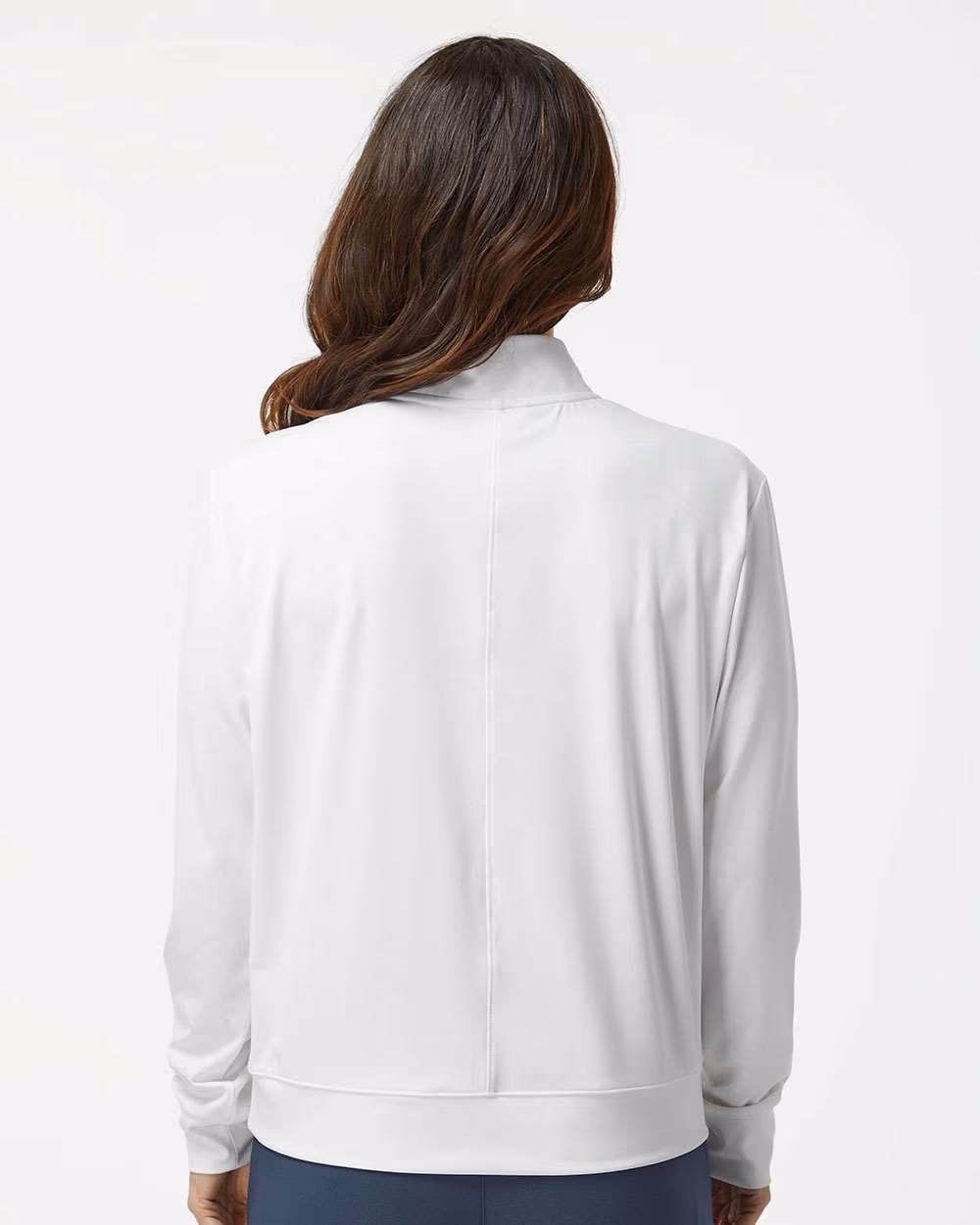 Custom Adidas Women's Ultimate365 Quarter-Zip Pullover - White back