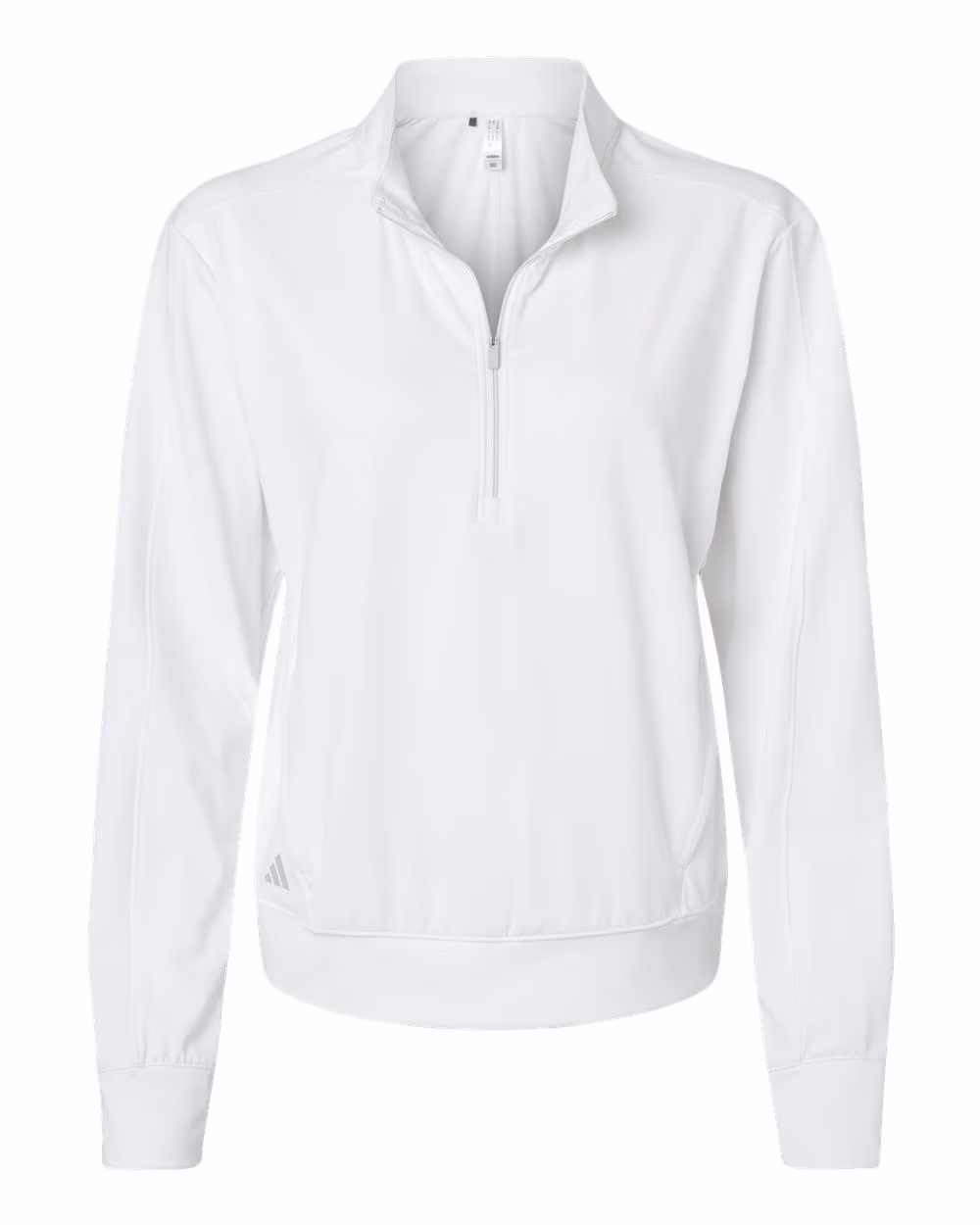 Custom Adidas Women's Ultimate365 Quarter-Zip Pullover - White flat front