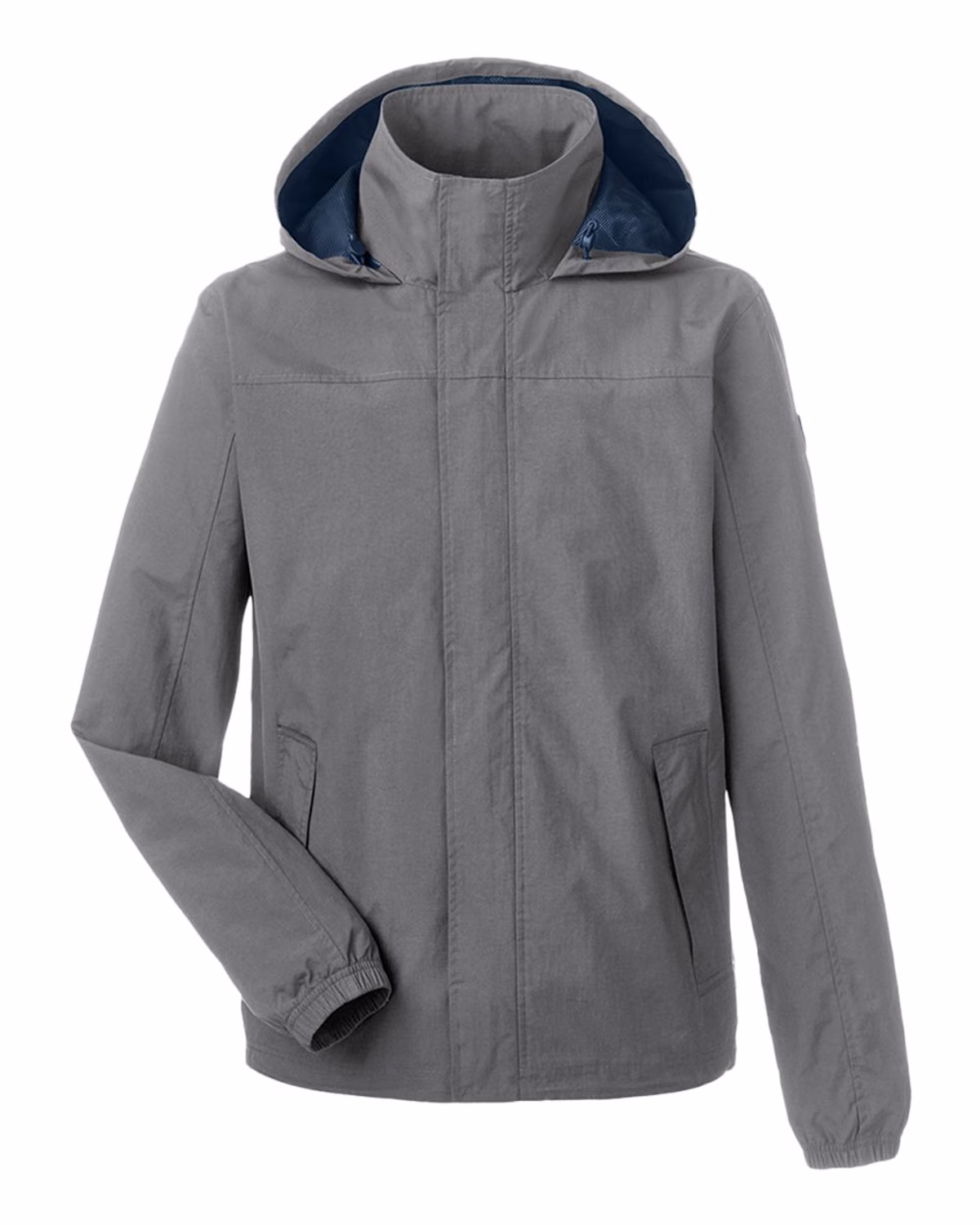 Nautica Men's Voyage Hooded Rain Jacket - Graphite - front