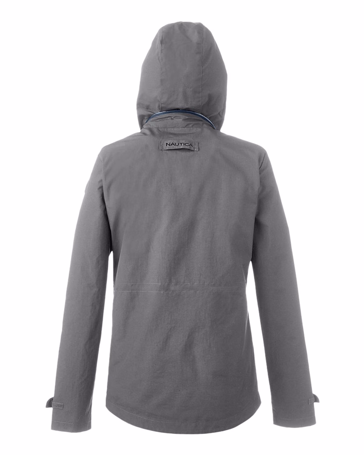 Custom Nautica Women's Voyage Hooded Rain Jacket - Graphite - back