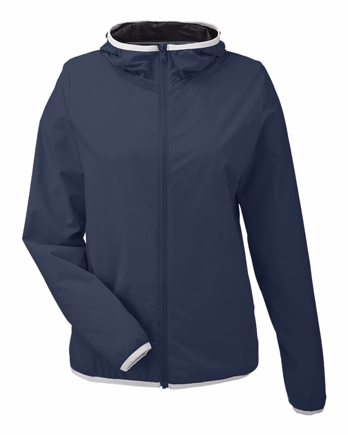 Nautica Women's Stillwater Hooded Windbreaker - Navy - front