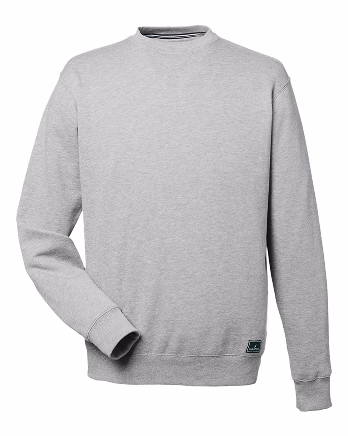 Nautica Unisex Anchor Fleece Crewneck Sweatshirt - Oxford Heather - front