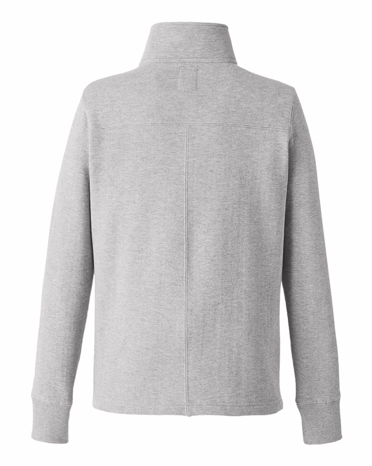 Custom Nautica Women's Anchor Fleece Quarter-Zip Sweatshirt - Oxford Heather - back