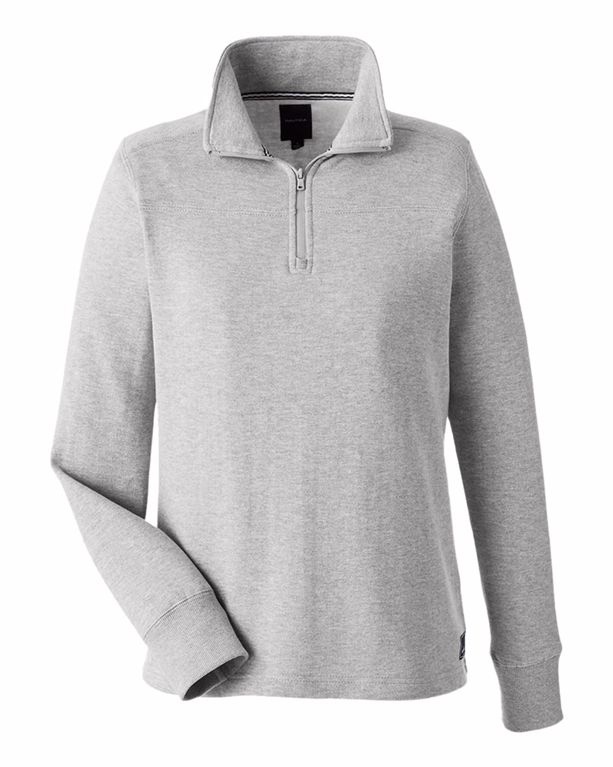 Nautica Women's Anchor Fleece Quarter-Zip Sweatshirt - Oxford Heather - front