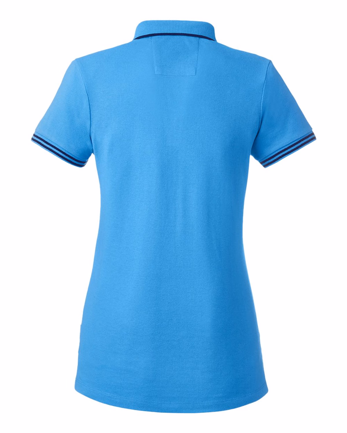 Custom Nautica Women's Deck Polo - Azure Blue - back