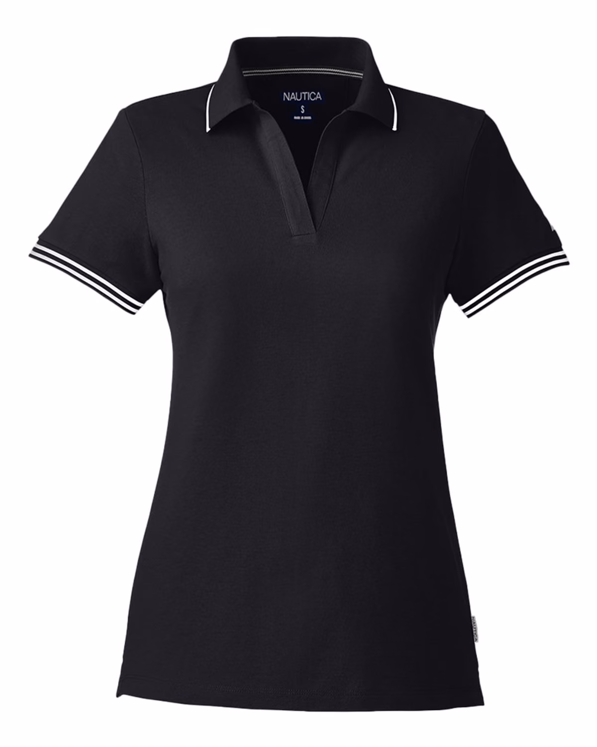 Nautica Women's Deck Polo - Black - front