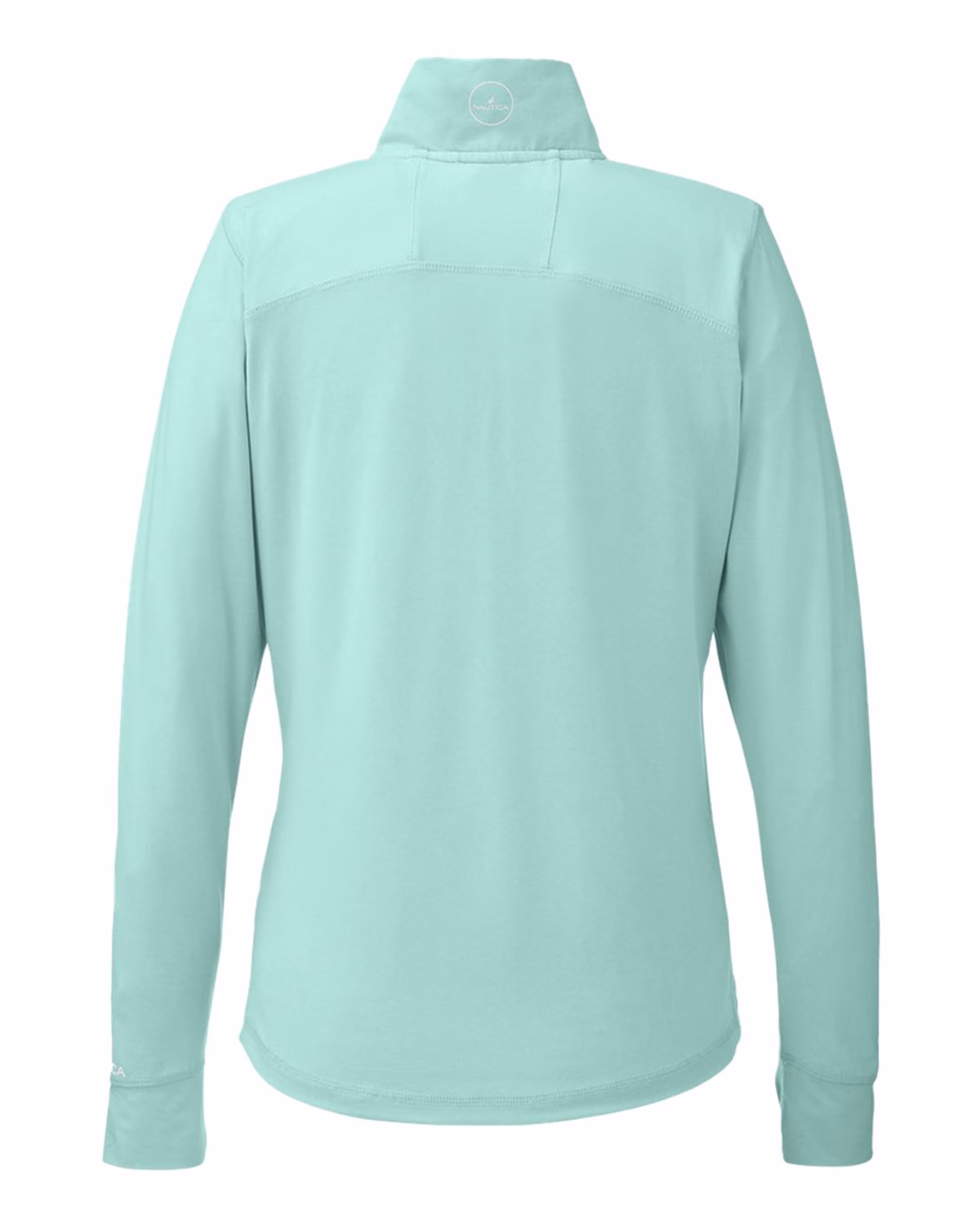 Custom Nautica Women's Saltwater Quarter-Zip Pullover - Cool Mint - back