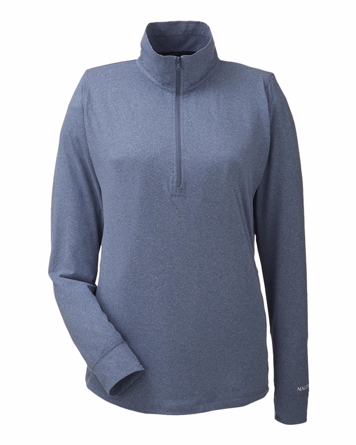 Nautica Women's Saltwater Quarter-Zip Pullover - Faded Navy - front