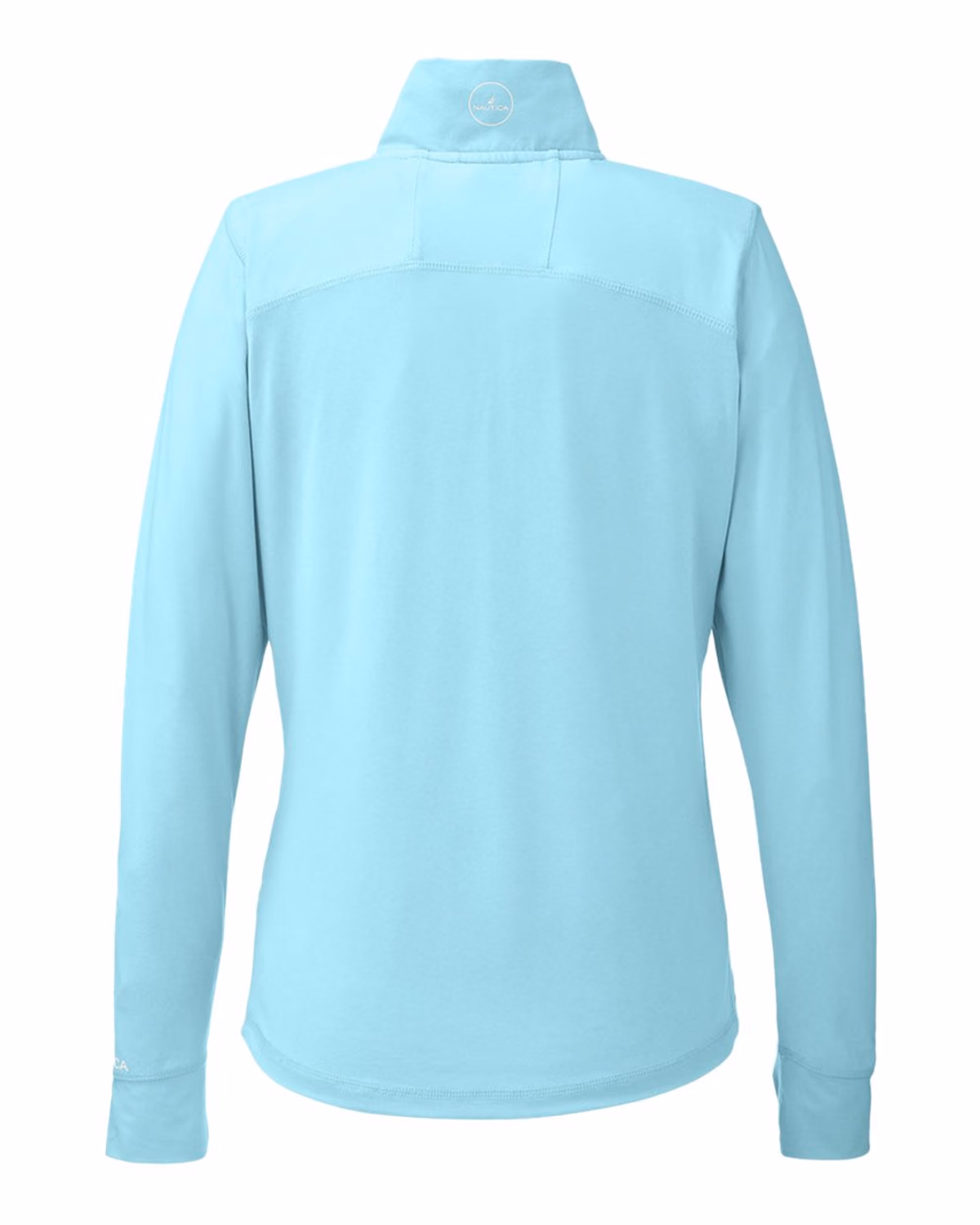 Custom Nautica Women's Saltwater Quarter-Zip Pullover - Sea Mist - back