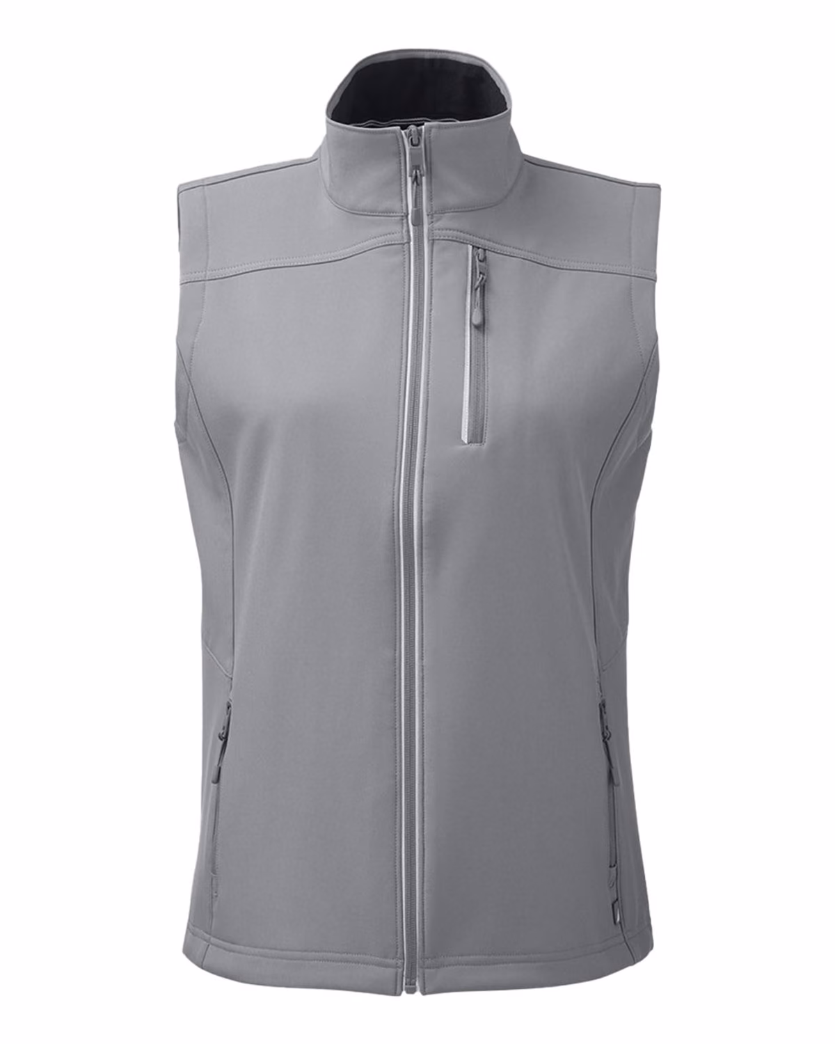 Nautica Women's Wavestorm Soft Shell Vest - Graphite - front