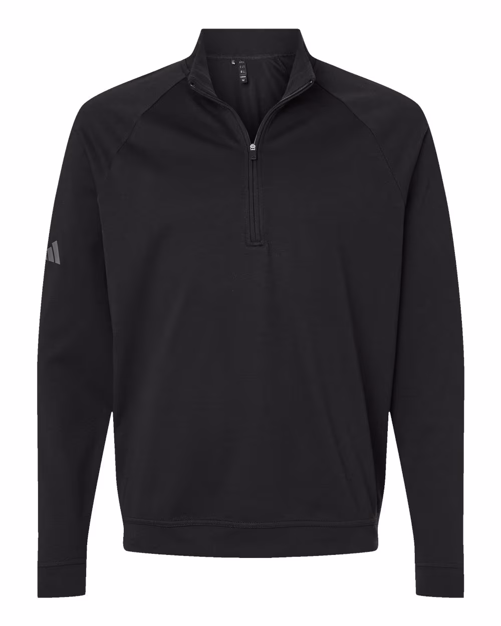 Custom Adidas Men's Club Quarter-Zip Pullover - Black flat front