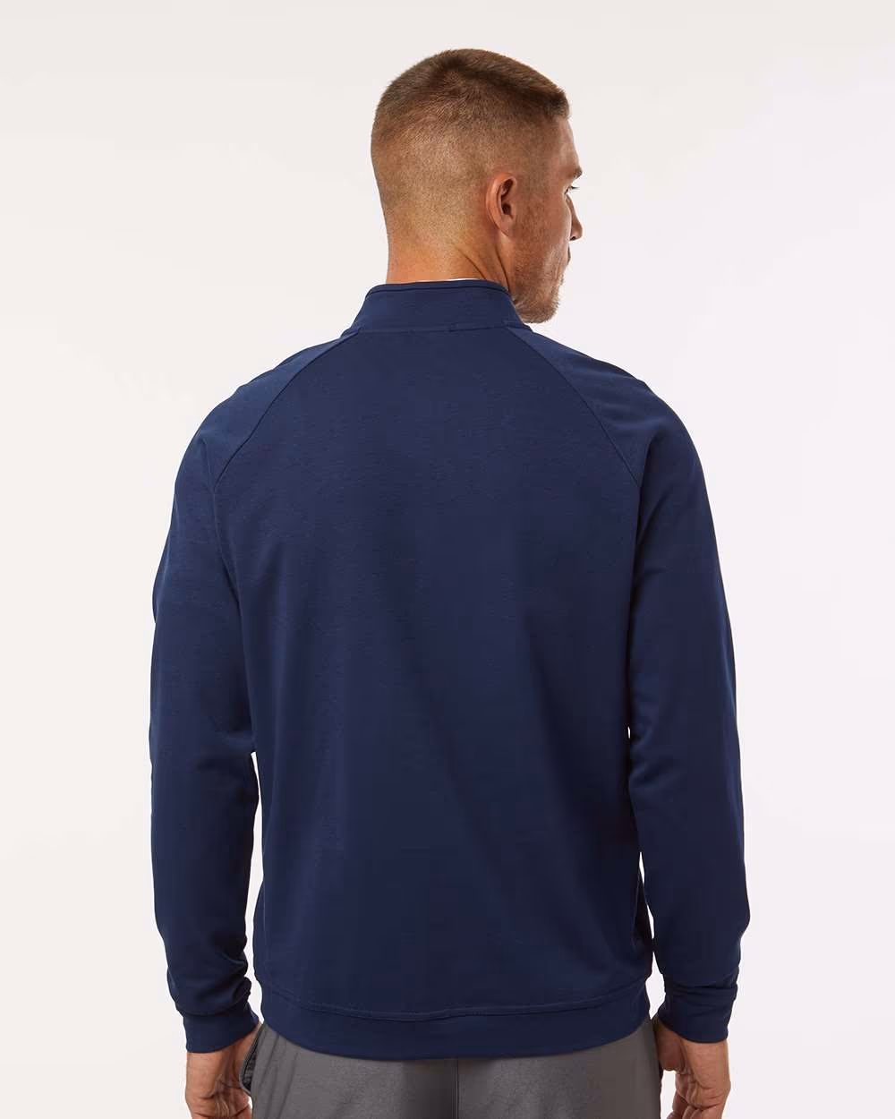 Custom Adidas Men's Club Quarter-Zip Pullover - Collegiate Navy back