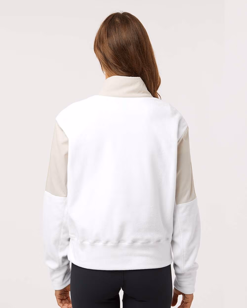 Custom Adidas Women's Fleece Quarter-Zip Pullover - Alumina back
