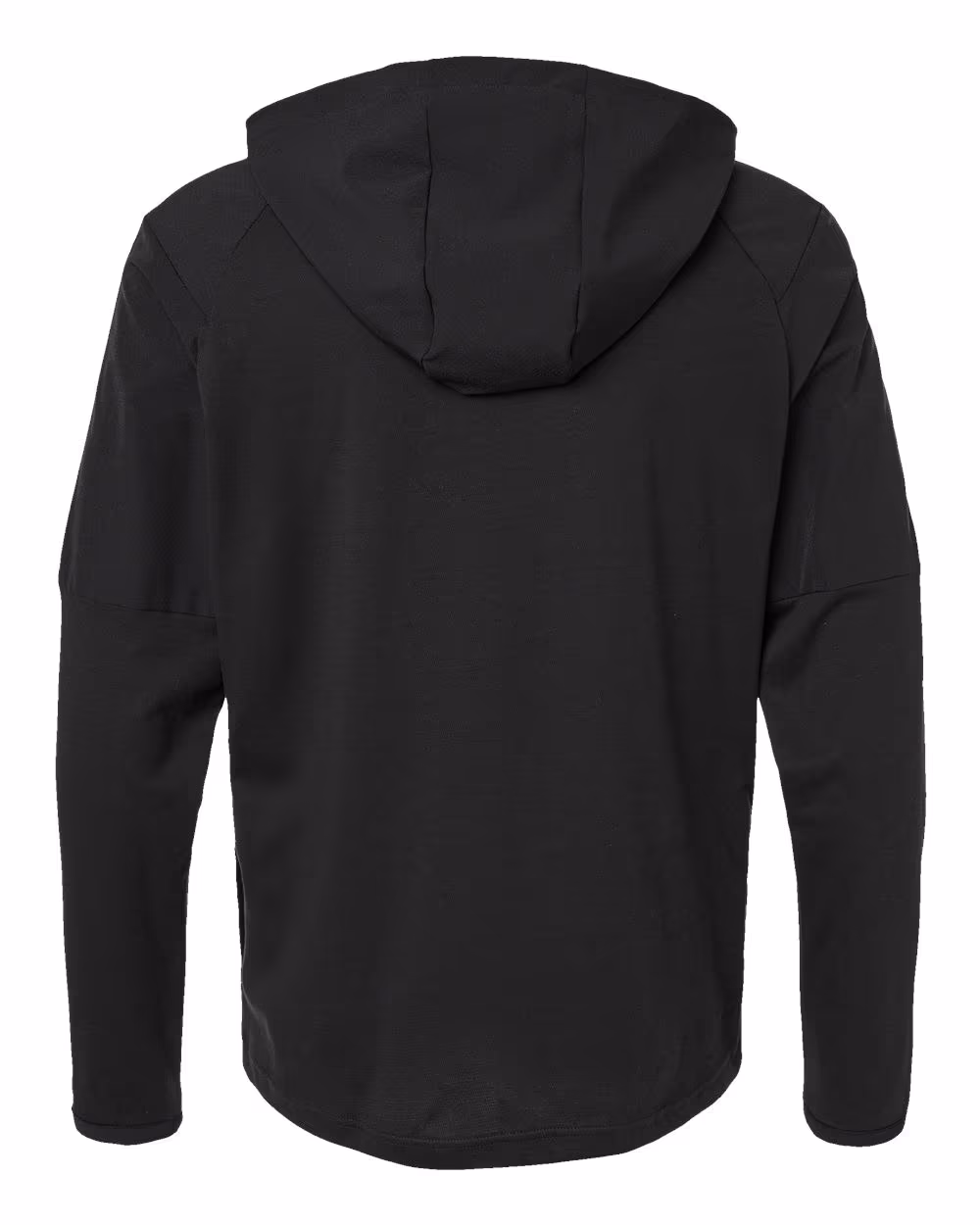 Custom Adidas Men's Half-Zip Hooded Anorak - Black flat back