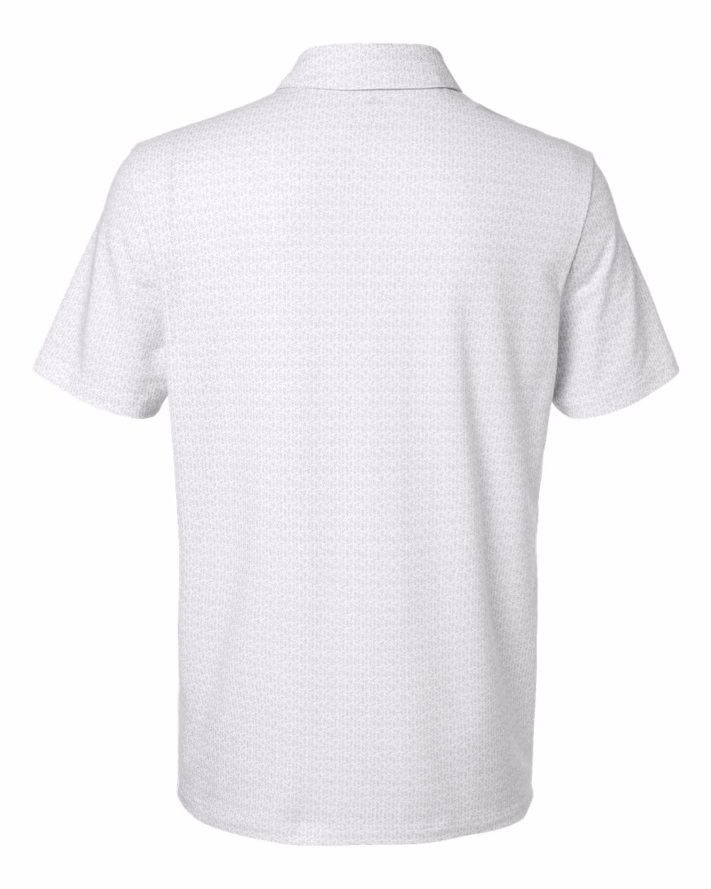 Custom Adidas Men's Blended Printed Polo - White flat back