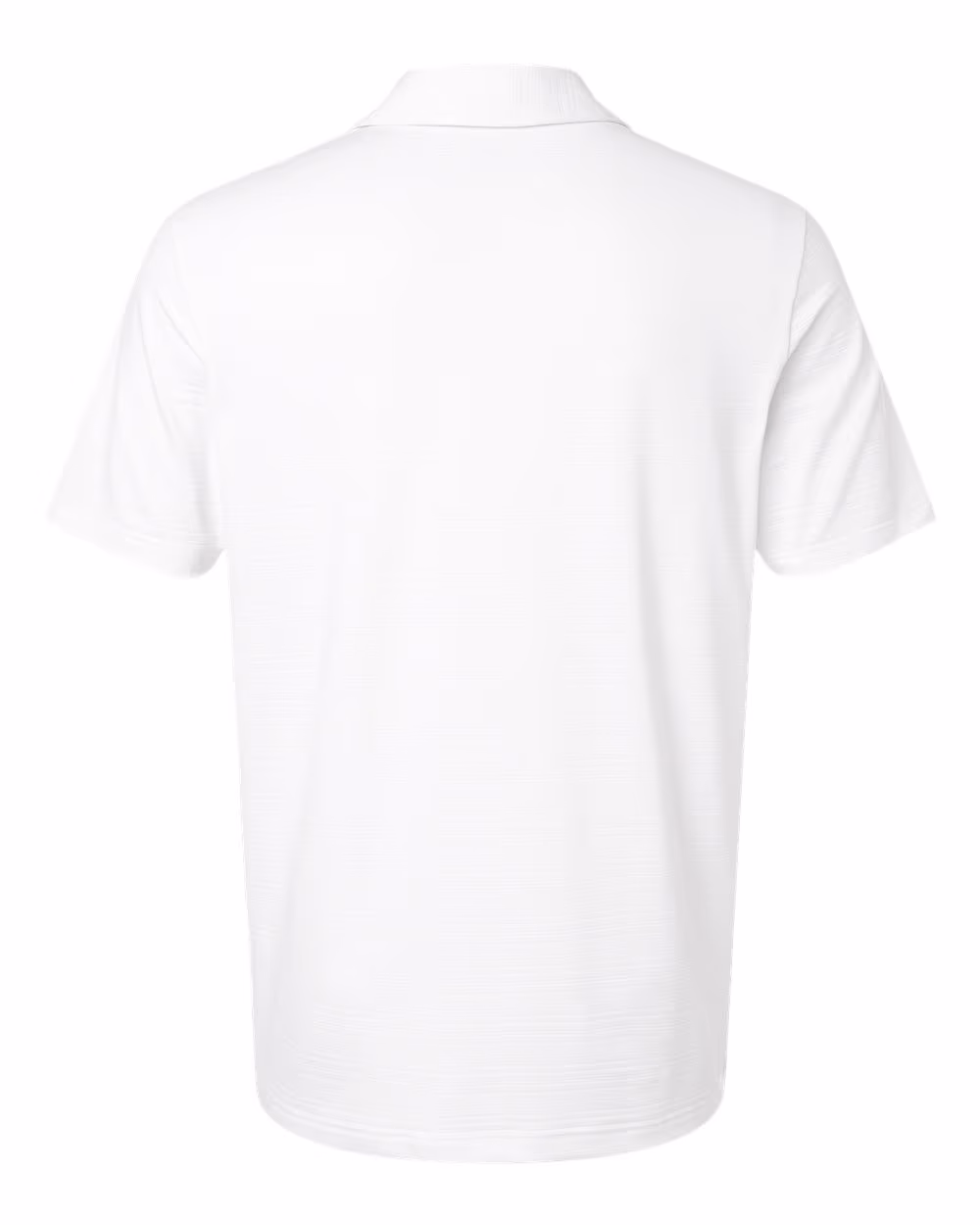 Custom Adidas Men's Textured Stripe Polo - White flat back