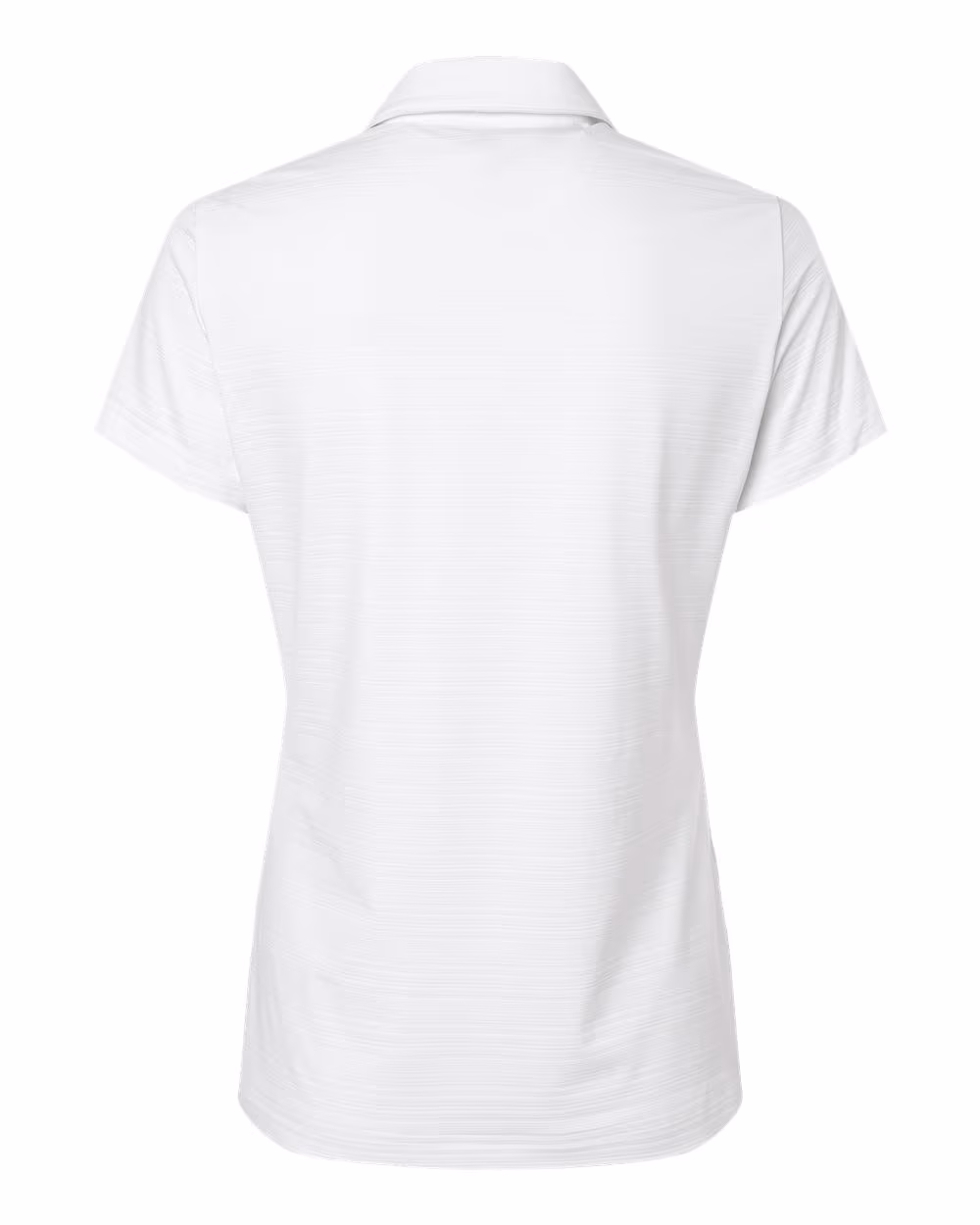 Custom Adidas Women's Textured Stripe Polo - White flat back