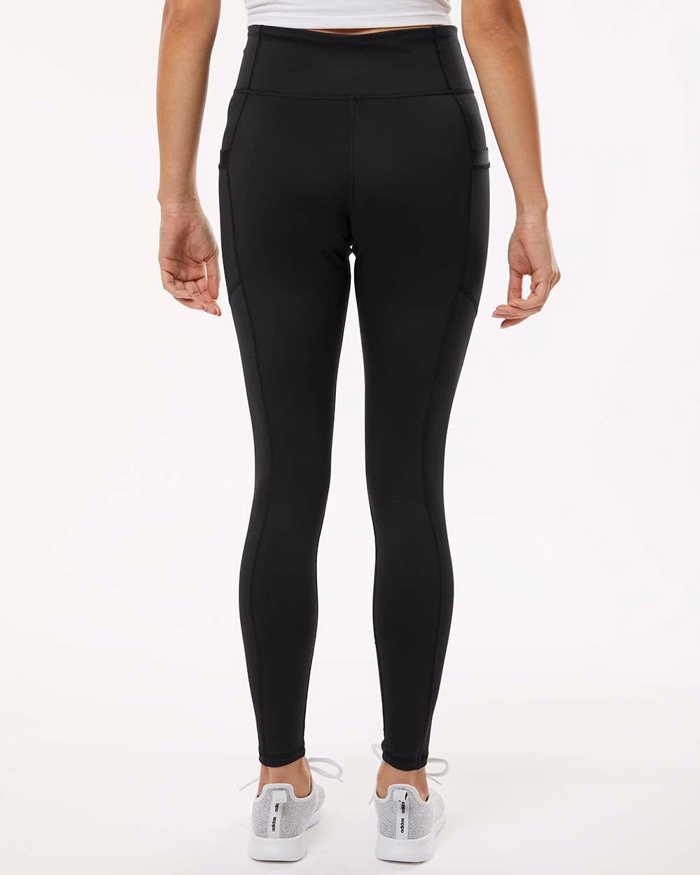 Custom Adidas Women's Performance Pocket Leggings Black back