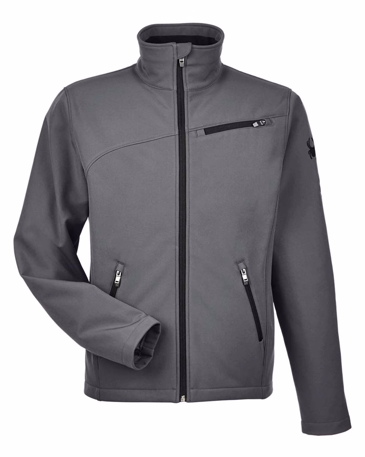 Spyder Men's Transport Soft Shell Jacket - Polar/ Black - front