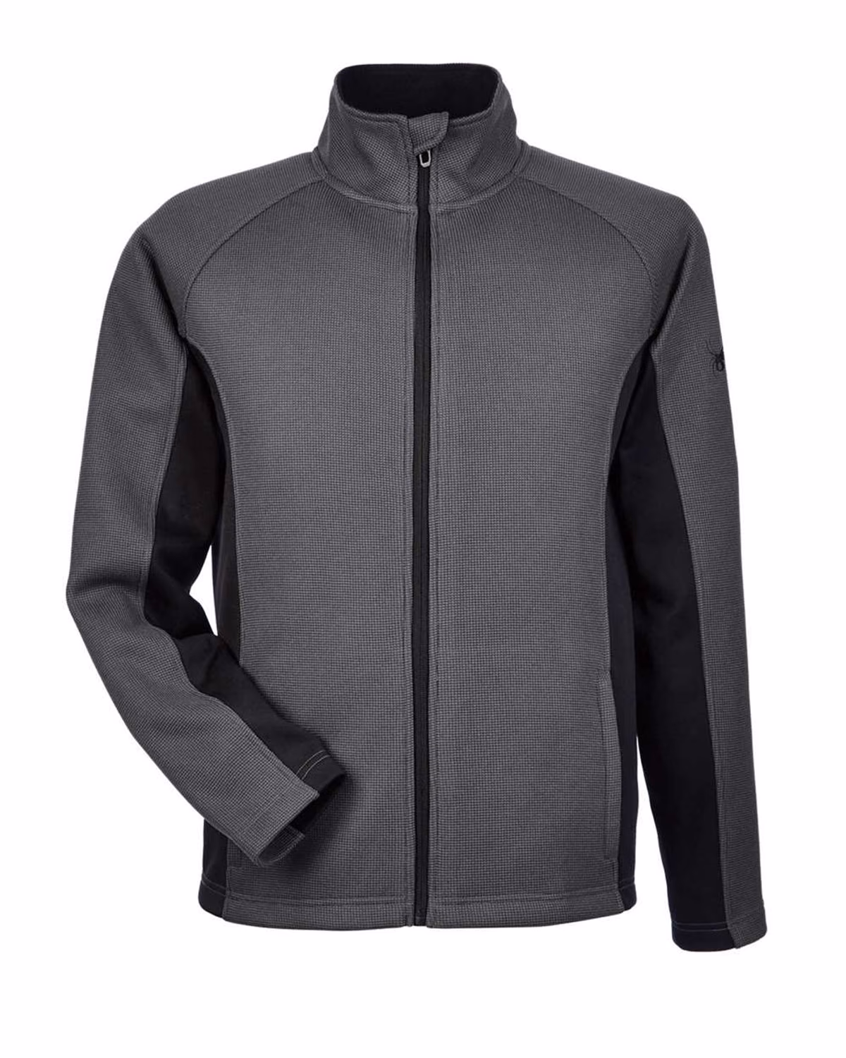 Spyder Men's Constant Full-Zip Sweater Fleece Jacket - Polar/ Black - front