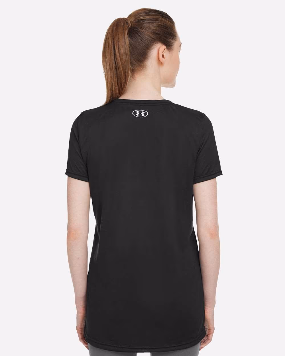 Custom Under Armour Women's Team Tech™ T-Shirt - Black/ White back