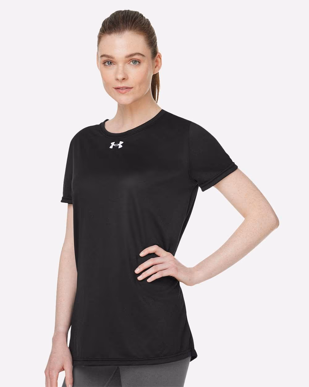 Custom Under Armour Women's Team Tech™ T-Shirt - Black/ White side