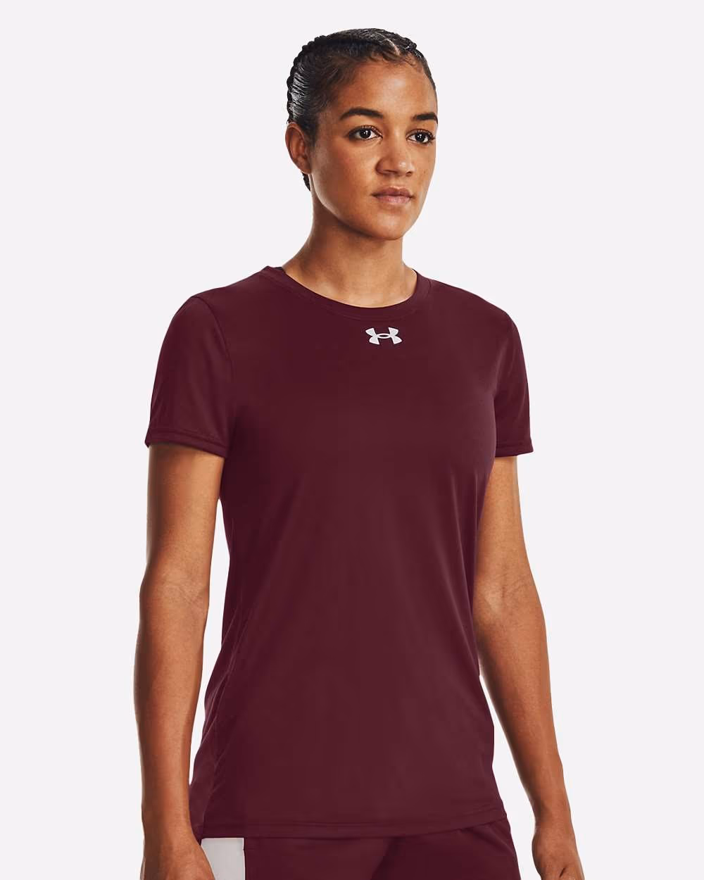 Under Armour Women's Team Tech™ T-Shirt - Maroon/ White front