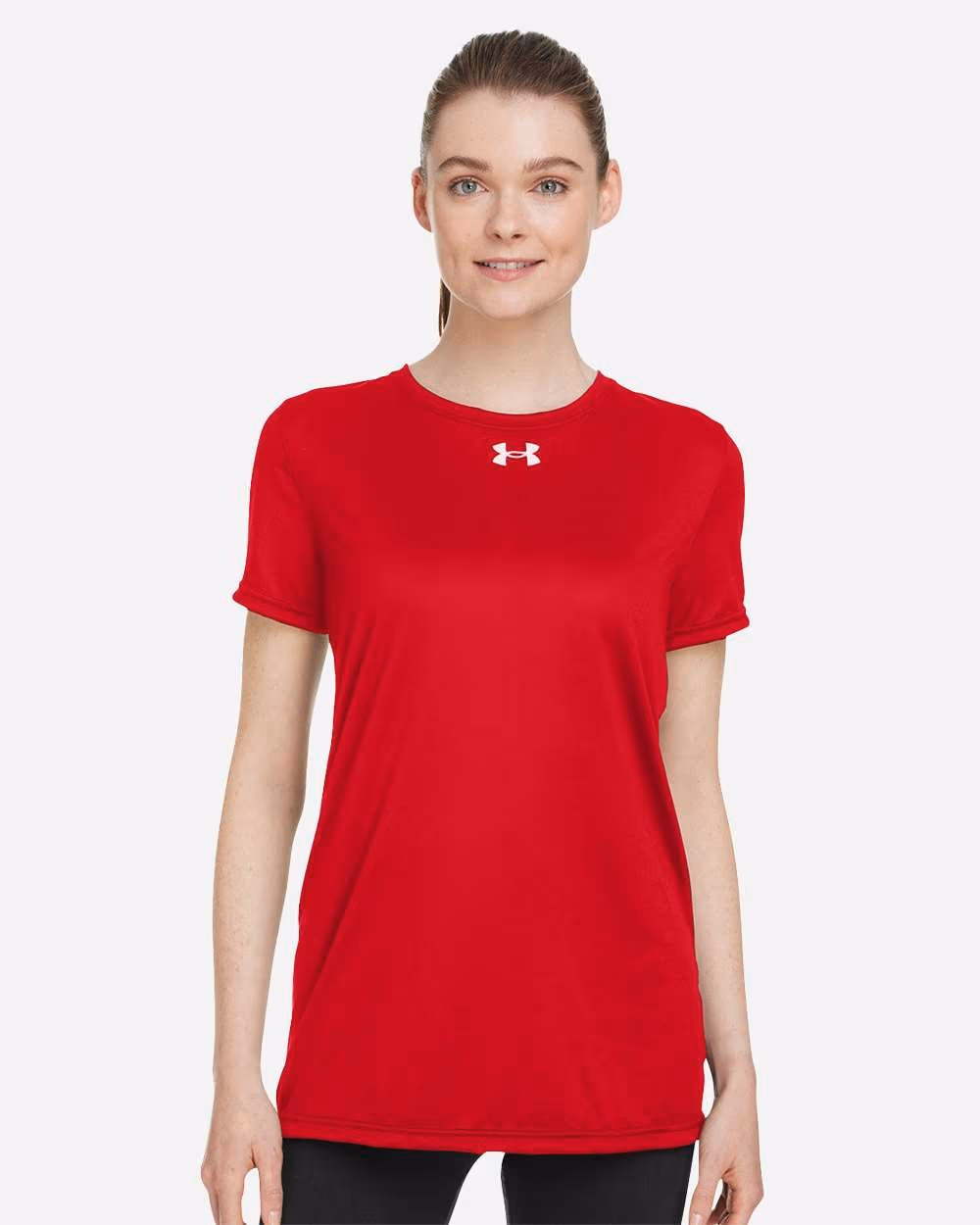 Under Armour Women's Team Tech™ T-Shirt - Red/ White front