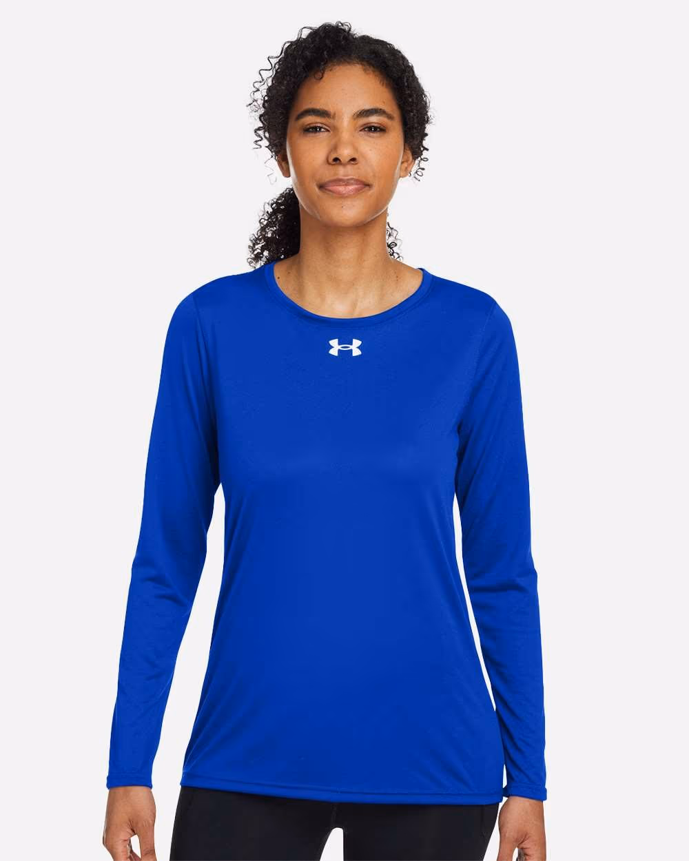 Under Armour Women's Team Tech™ Long Sleeve T-Shirt - Royal/ White front