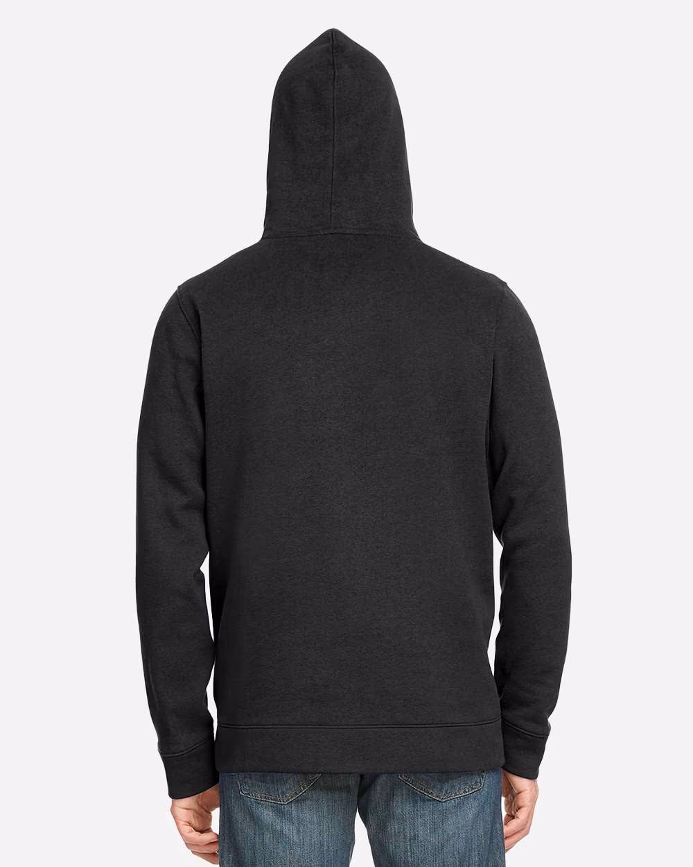 Custom Under Armour Men's Hustle Hooded Sweatshirt - Black/ White back