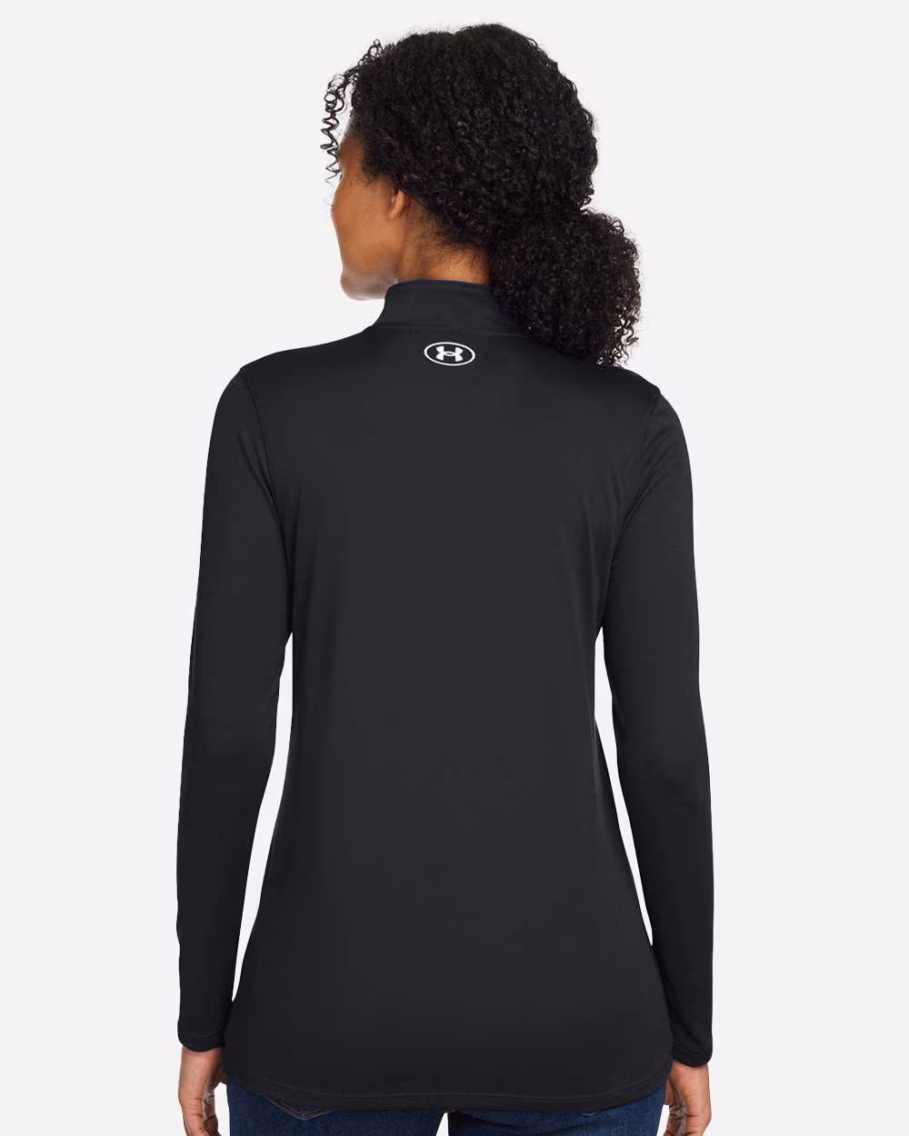 Custom Under Armour Women's Team Tech™ Half-Zip Pullover - Black/ White back