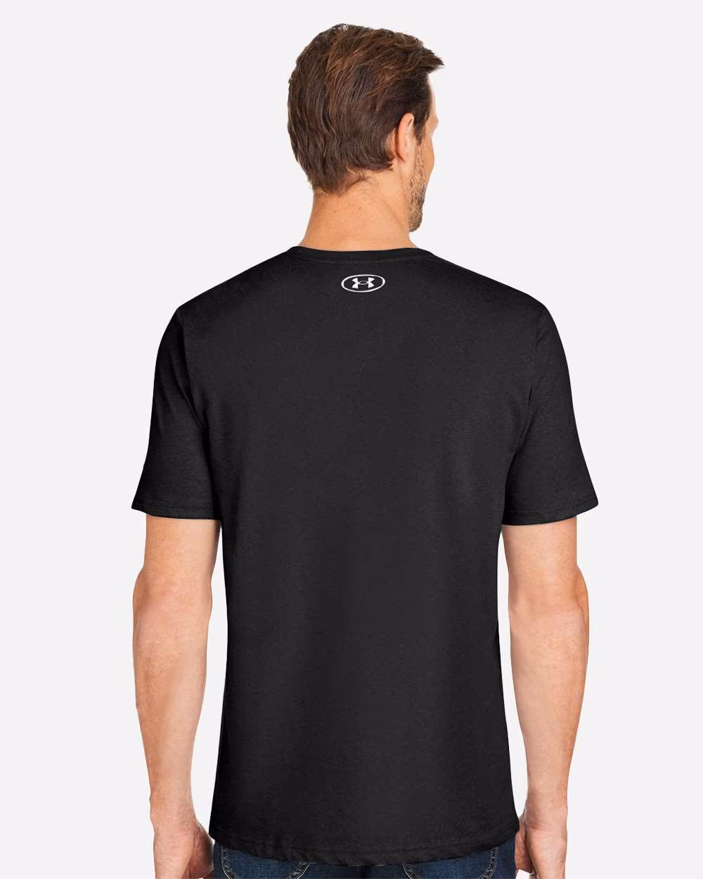 Custom Under Armour Men's Athletic 2.0 T-Shirt - Black/ White back