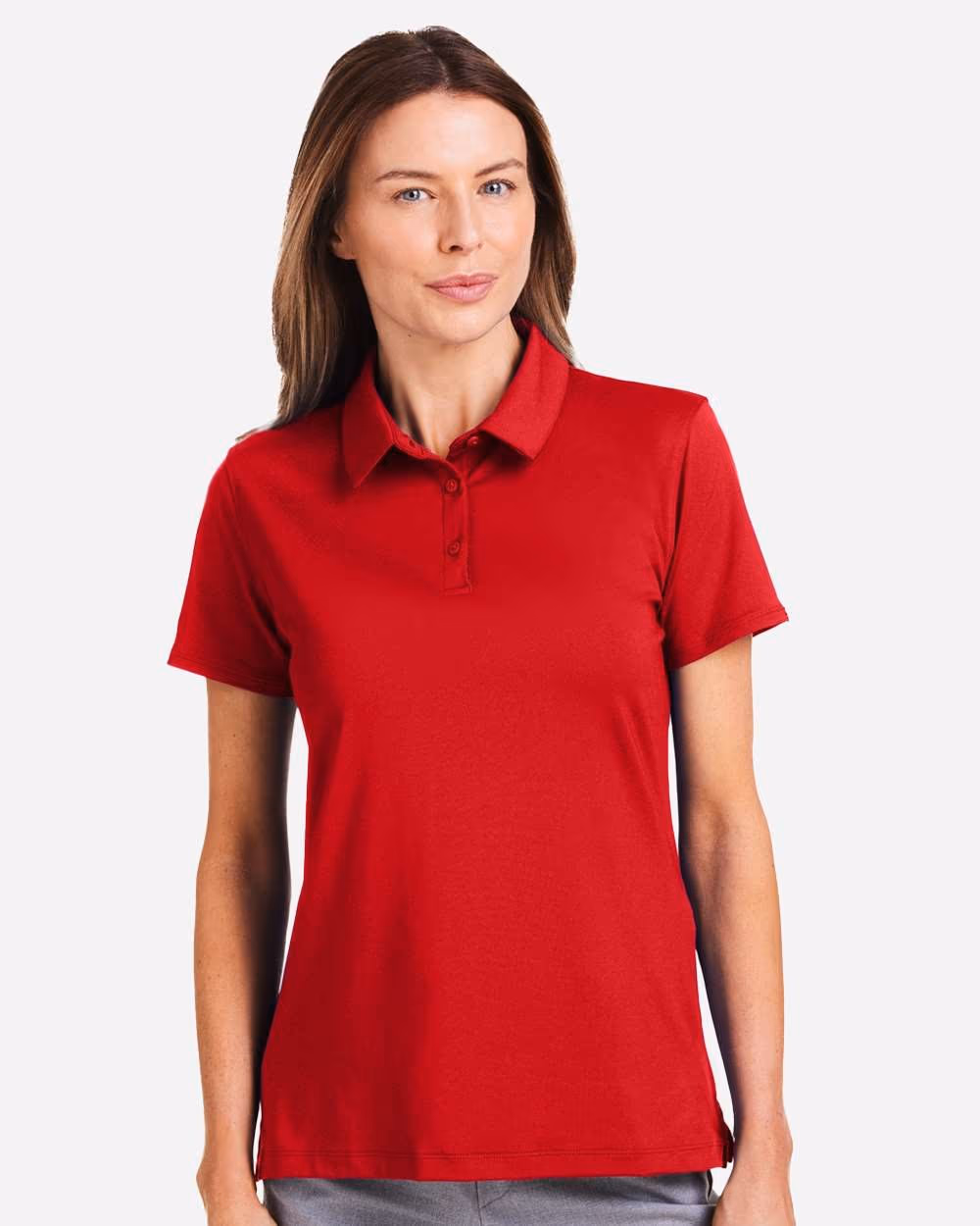Under Armour Women's Recycled Polo - Red/ White front