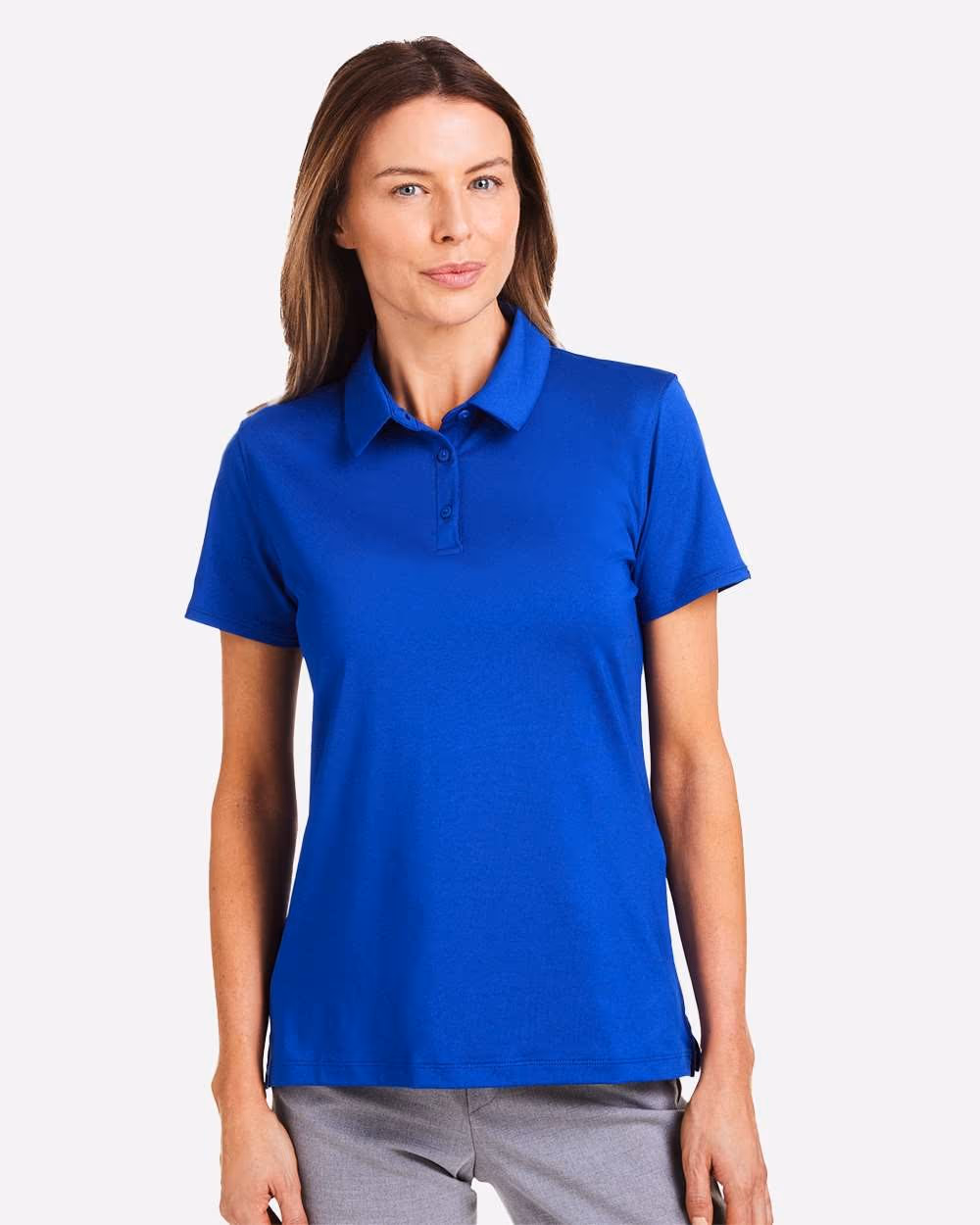 Under Armour Women's Recycled Polo - Royal/ White front